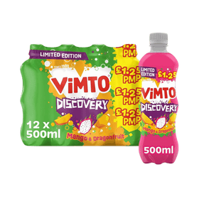 Limited Edition Vimto Discovery Zero Mango & Dragonfruit
