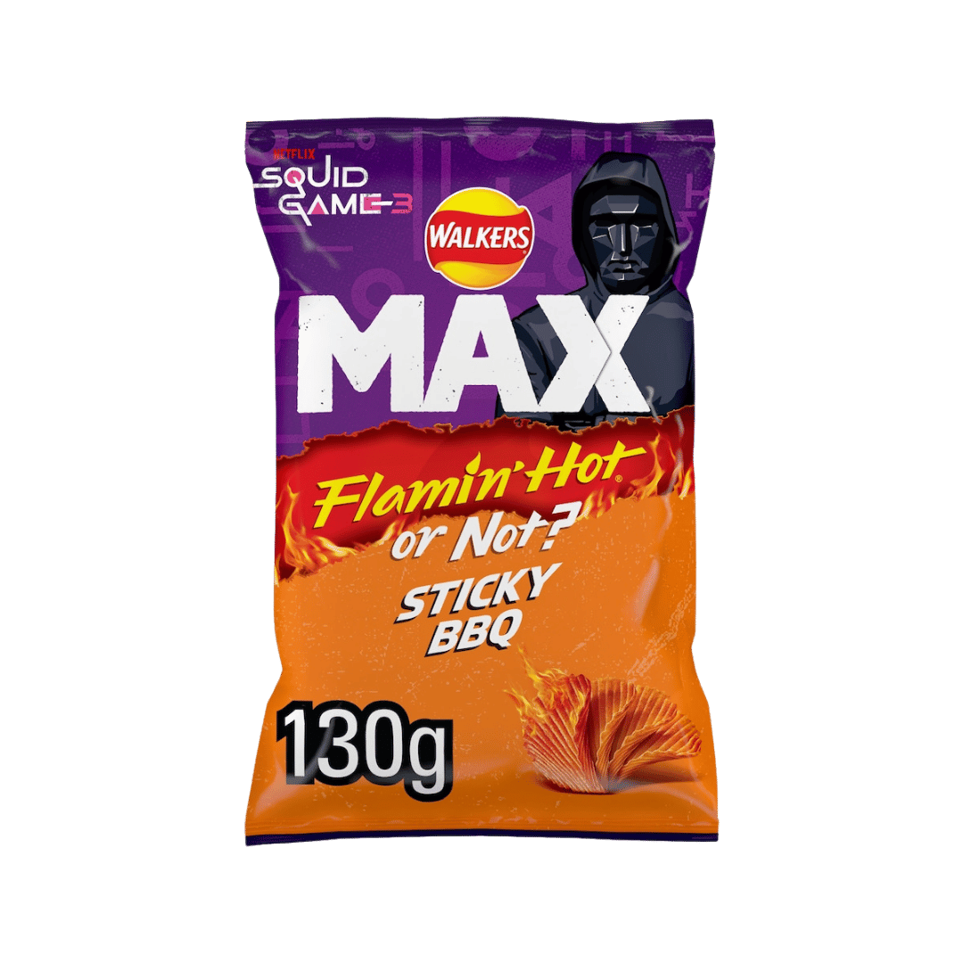 Walkers Max Flamin Hot & Sticky BBQ Sharing Crisps