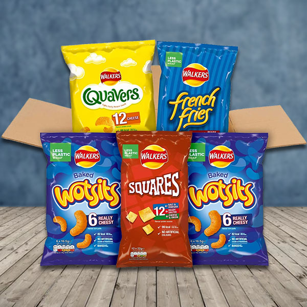 Walkers Under 100 Calories Assorted Crisps Snacks Box (Contains 48