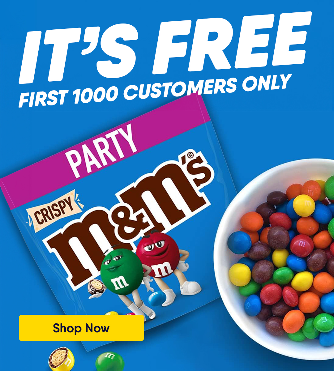 M&M's Crispy Party Bag (850g)