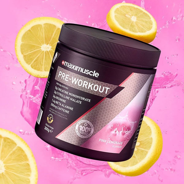 MaxiNutrition PreWorkout Powder Pink Lemonade Flavour Discount Dragon