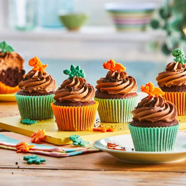 12 x Dr Oetker Chocolatey Dinosaurs Dessert & Cake Decorations 20g