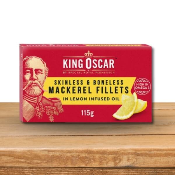 King Oscar Skinless & Boneless Mackerel Fillets Lemon Infused Discount Dragon