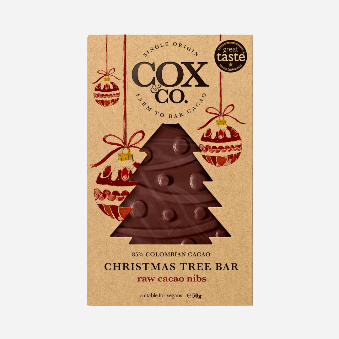 Cox & Co Christmas Tree Bar Raw Cacao Nibs | Discount Dragon