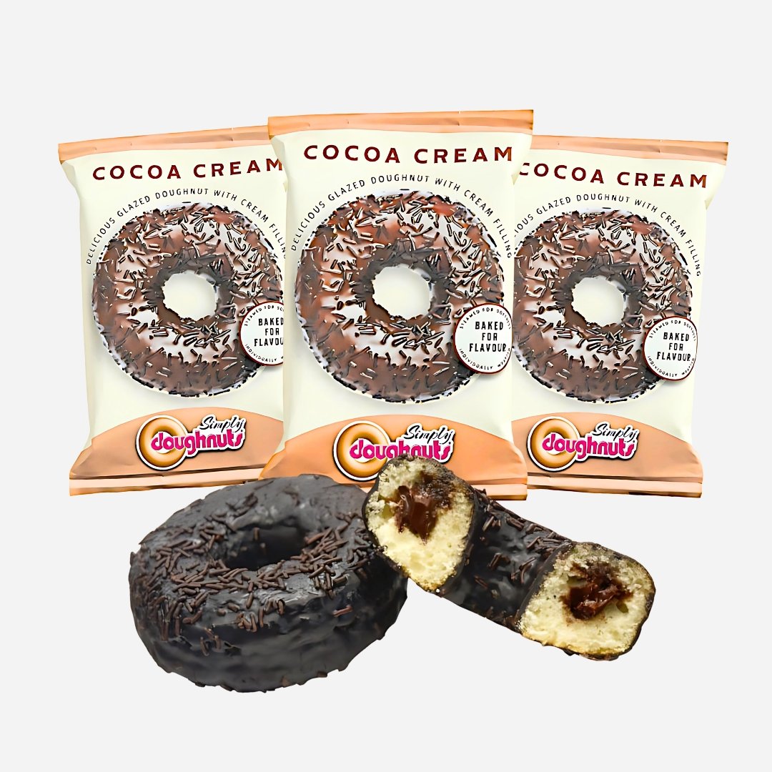 Image of 18 x Simply Doughnuts Cocoa Cream Doughnut